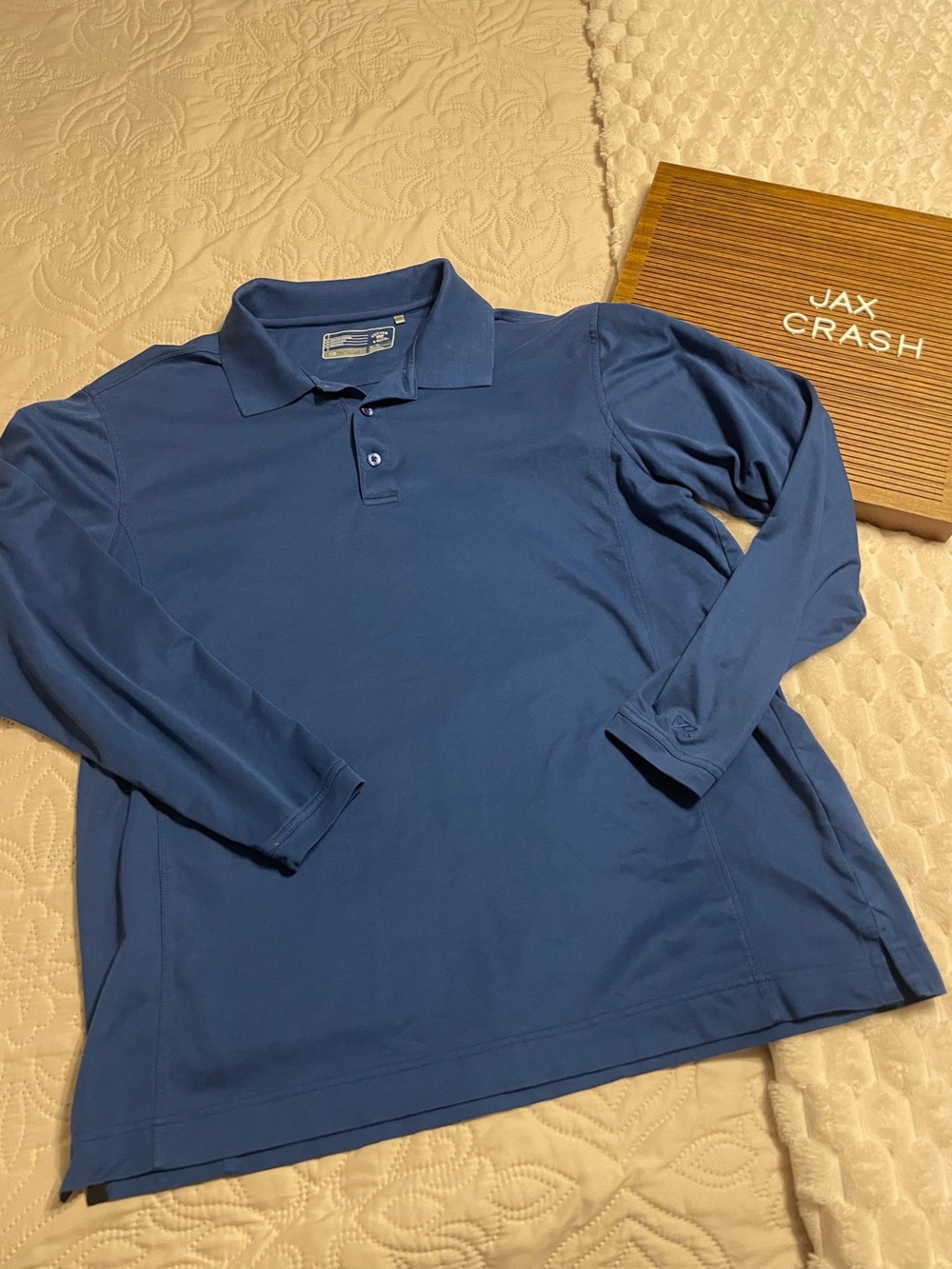 Cutter & Buck Men's Long-Sleeve Polo - Blue